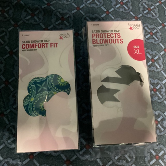 Beauty 360 Satin Shower Caps Comfort Fit & Size XL - Picture 2 of 15